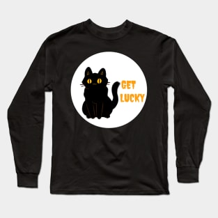 Halloween Black Cat Long Sleeve T-Shirt